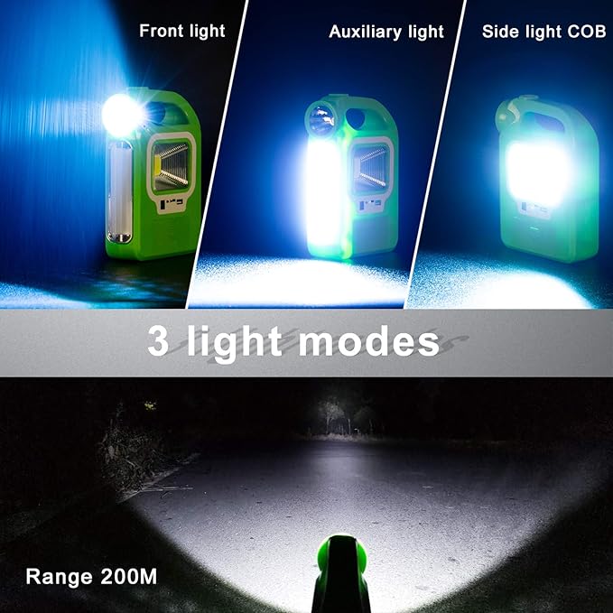 4 Pack Solar Lantern Camping Essentials Accessories Lights, Rechargeable LED Flashlight, Tent