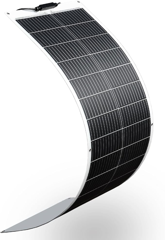 Flexible Solar Panel 100W 12V Monocrystalline Solar Cell Fiberglass Lightweight Bendable Charge for