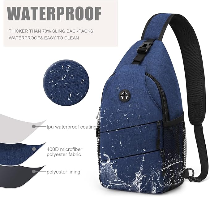 Crossbody Bags for Women Men Trendy Sling Bag Bakpack Casual Chest Bag with Convertible Shoulder