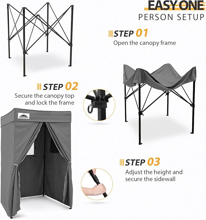 EAGLE PEAK Flex Compact 4x4 Pop-up Canopy Changing Room, Portable Privacy Dressing Room for Indoor