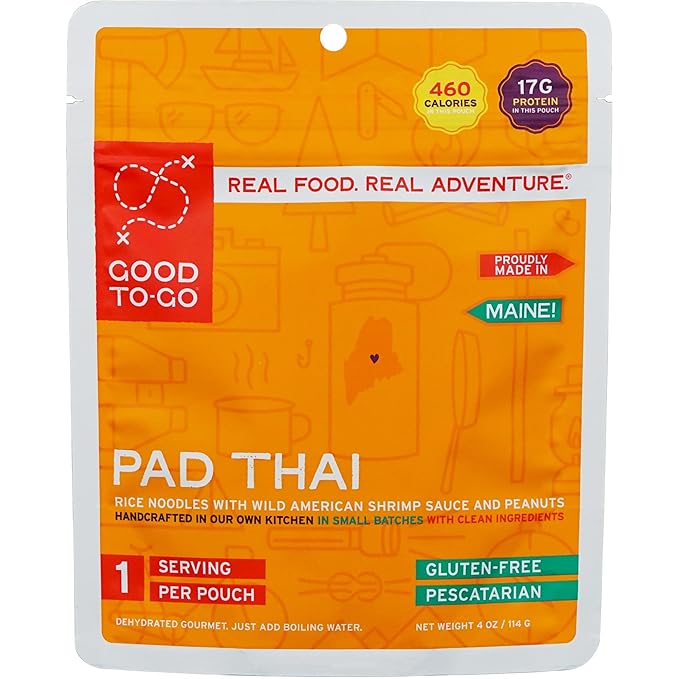 GOOD TO-GO Pad Thai (Single Serving) | Camping & Backpacking Food | Just Add Water Backpacking