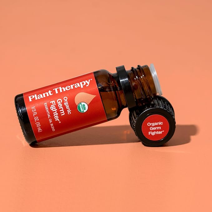 Plant Therapy Organic Fighter Essential Oil Blend 100% Pure, Undiluted, Therapeutic Grade 10 mL
