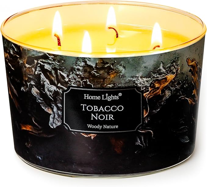 HomeLights Scented Candles for Women & Men, 18oz Candle Jars Aromatherapy 4-Wick Candle, Ideal for