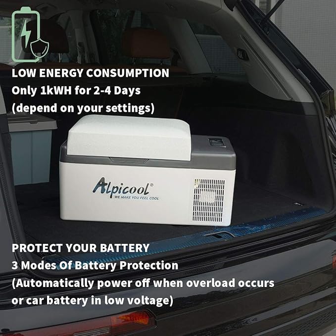 Alpicool C20 portable compressor fridge freezer 21Quart(20Liter) for car and home - 12V/24V DC and