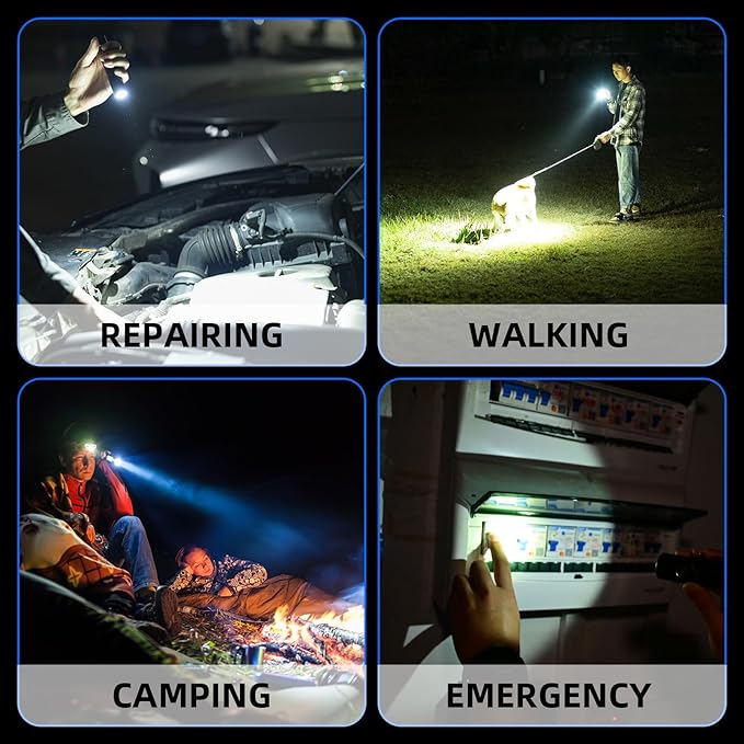 WUBEN C3 Rechargeable Flashlight 1200 High Lumens Super Bright, LED Tactical Flashlights, Powered