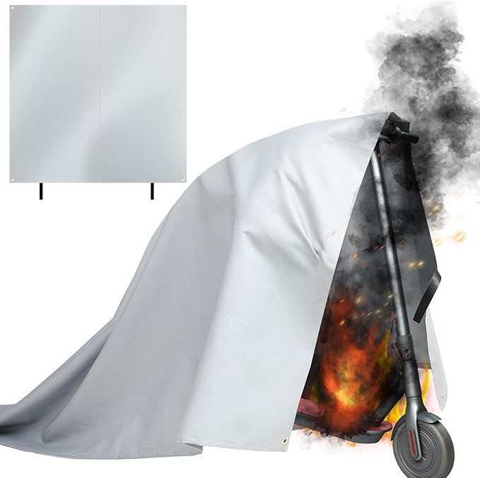 Fireproof Lithium Battery Cover 79 x 79 Inches Ebike Battery Fire Protection Extinguisher Isolate
