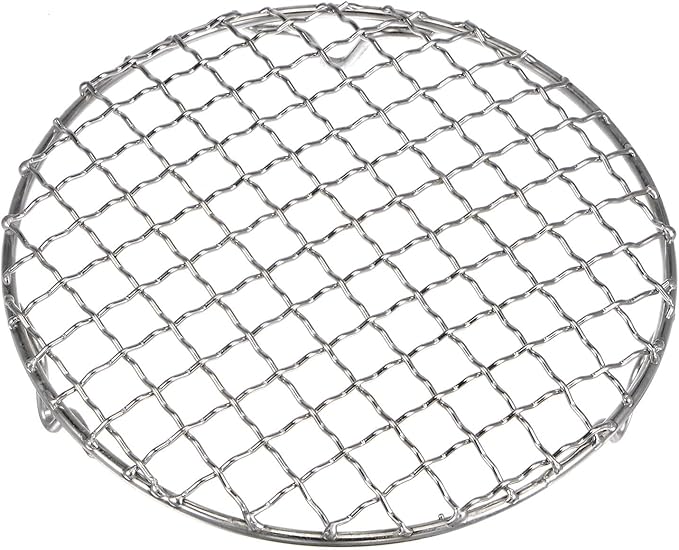 HARFINGTON Round Cooking Rack 6.5-inch 201 Stainless Steel Cross Wire Barbecue Grill Net with 20mm