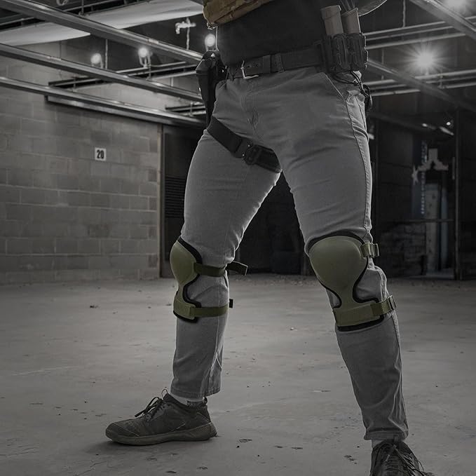 GRITR Tactical Knee Pads for Work, Hunting, Construction, Gardening, Paintball w/Foam Padding, Hard