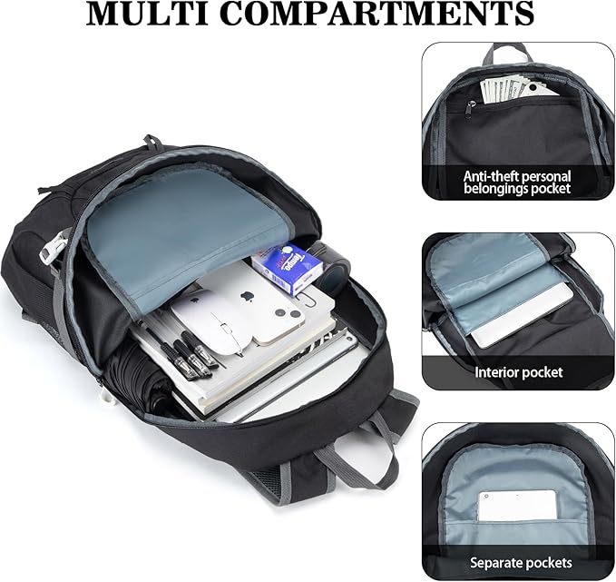 Hiking Backpack,Large 35L Travel Backpacks for Men Women,Water Resistant Ultra Lightweight Foldable