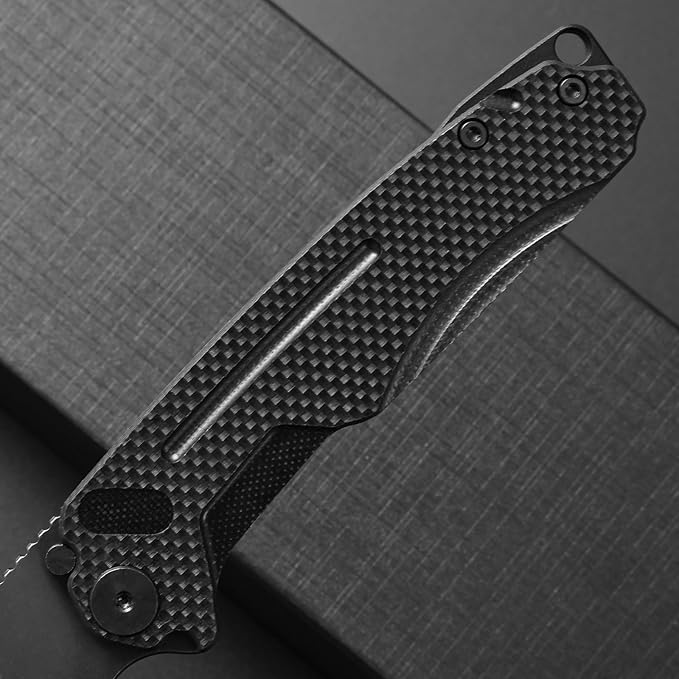 Ccanku C1136 Folding Knife,D2 Steel Blade+ G10&Steel Handle EDC Tool,Outdoor Hunting Camping