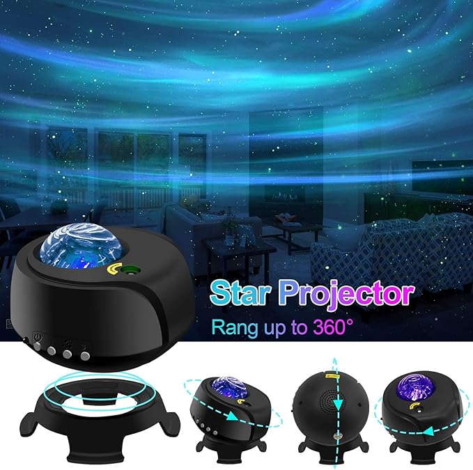 Larger Coverage Area Galaxy Projector,with Changing Galaxy Shapes Star Projector,Night Light with
