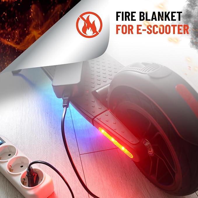 Fireproof Lithium Battery Cover 79 x 79 Inches Ebike Battery Fire Protection Extinguisher Isolate