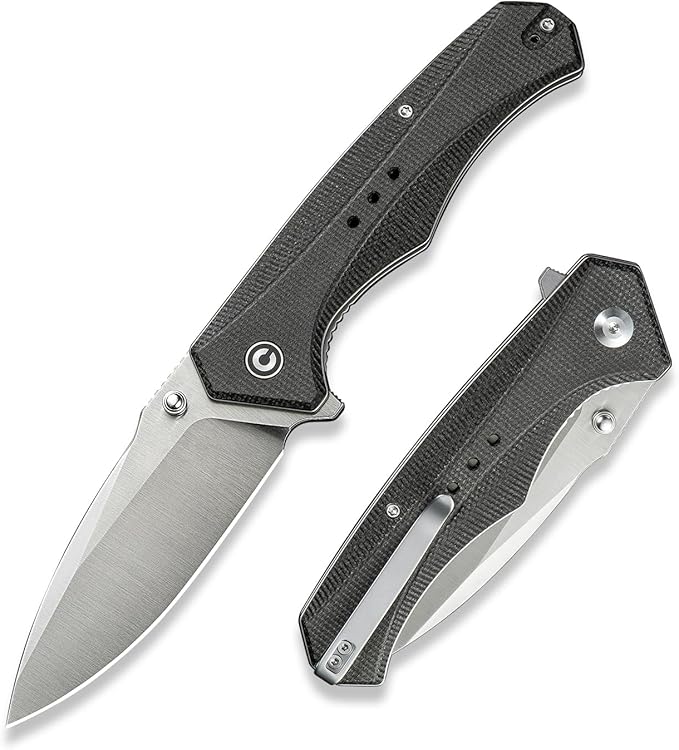 CIVIVI Photonix EDC Pocket Knife, Folding Knife with 3.7" 14C28N Blade Micarta Handle with Pocket