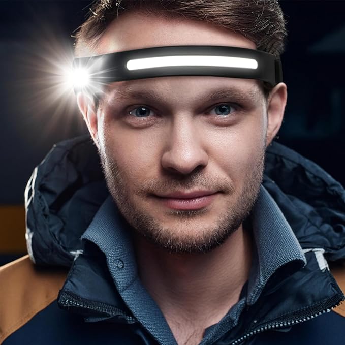 BLACK+DECKER Rechargeable Headlamp with Flashlight & Wave Sensor, 350 Lumens LED 230° Wide Beam