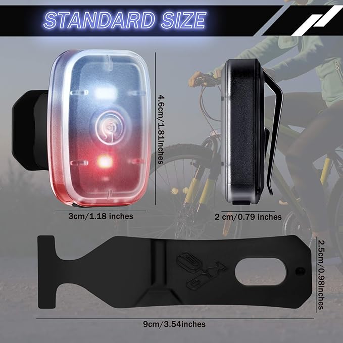 Mudder Running Lights for Runners Rechargeable LED Safety Lamps USB Rechargeable Clip on Strobe