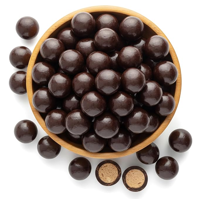 NY Spice Shop Dark Chocolate Espresso Chocolate Malt Balls Party Decorations - 8 Ounce Malted Milk