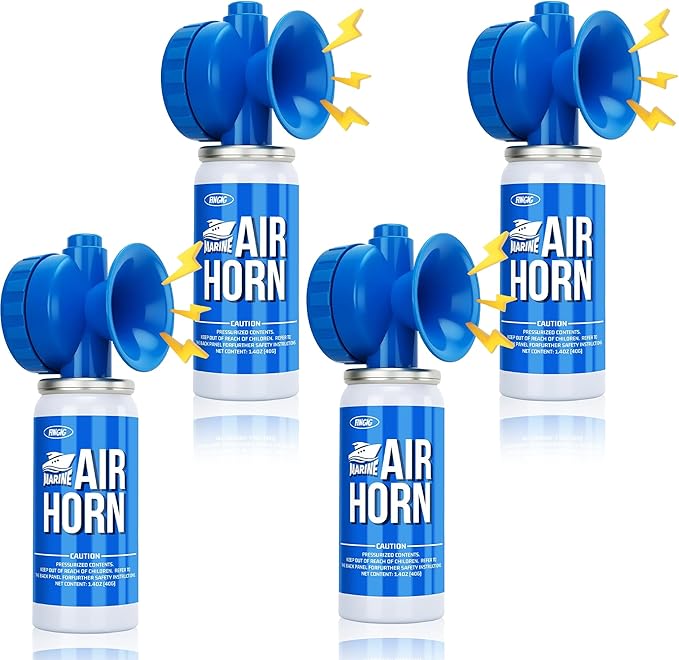 4pcs 1.4oz Boat Air Horn, Loud Mini Safety Horn Can, Sports Event Starting Horn, Mini Small