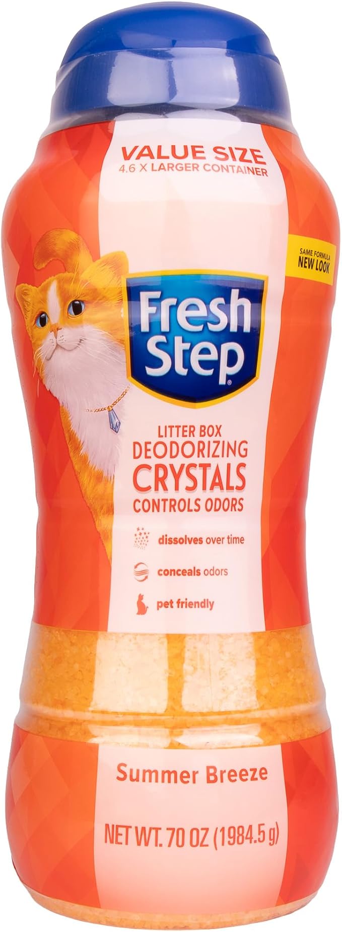 Fresh Step Cat Litter Crystals in Tropical Summer Breeze Scent - Cat Litter Box Deodorizer