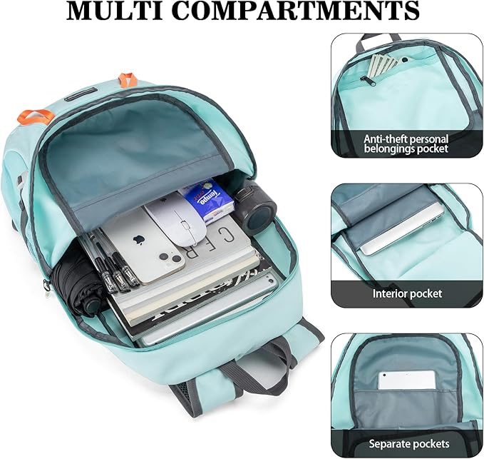 Hiking Backpack,Large 35L Travel Backpacks for Men Women,Water Resistant Ultra Lightweight Foldable