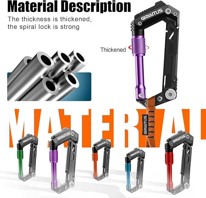 Carabiner Multitool with Pocket Knives, EDC Carabiners, Serrated Knife, Rope Cutter, Screwdriver