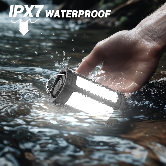 Camping Lantern Rechargeable 150Hr Runtime, 600LM Ultra Bright 360° COB Camping Light, IPX7