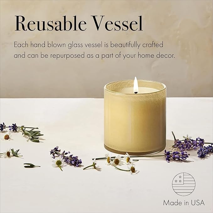 LAFCO New York Classic Candle, Chamomile Lavender - Pack of 2, 6.5 oz - 50-Hour Burn Time