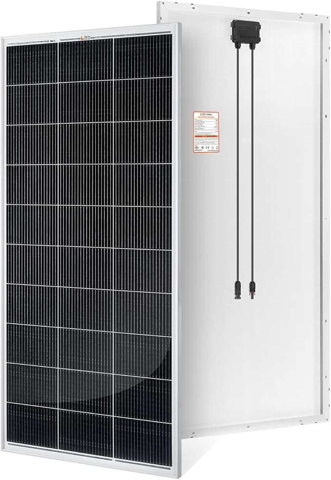 RICH SOLAR 200 Watt 12 Volt 18BB Cell Monocrystalline Solar Panel N-Type Cells High Efficiency