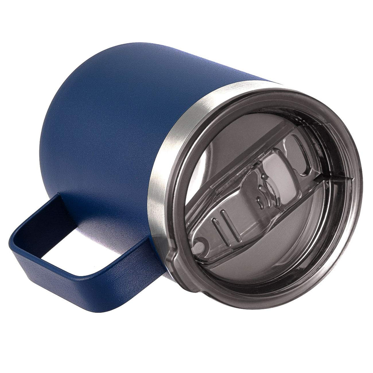 ALOUFEA 12 oz Insulated Travel Coffee Mug with Handle, Navy