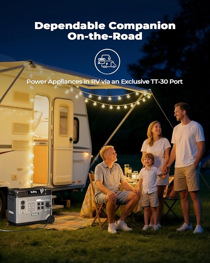 OUKITEL 5120Wh Large Capacity Solar Generator,Portable Power Station P5000 Pro With 2X400W Solar