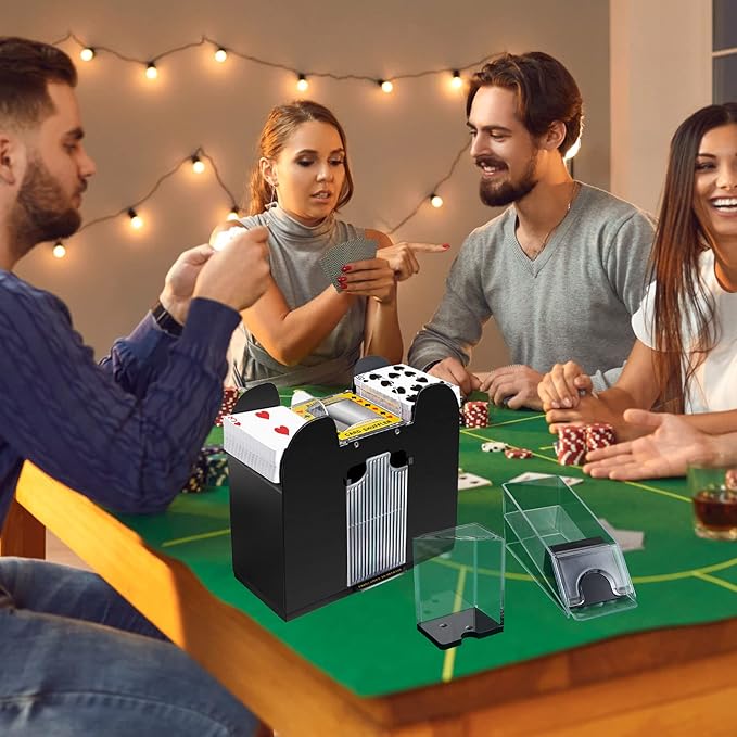 Aoriher Blackjack Game Combo Set Including Blackjack 6 Deck Automatic Card Shuffler 6 Shoe and 6