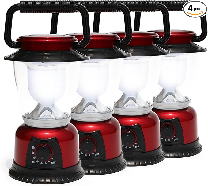 Camping Lantern Battery Powered Decorative Variable Power Retro Light, Adjustable Brightness