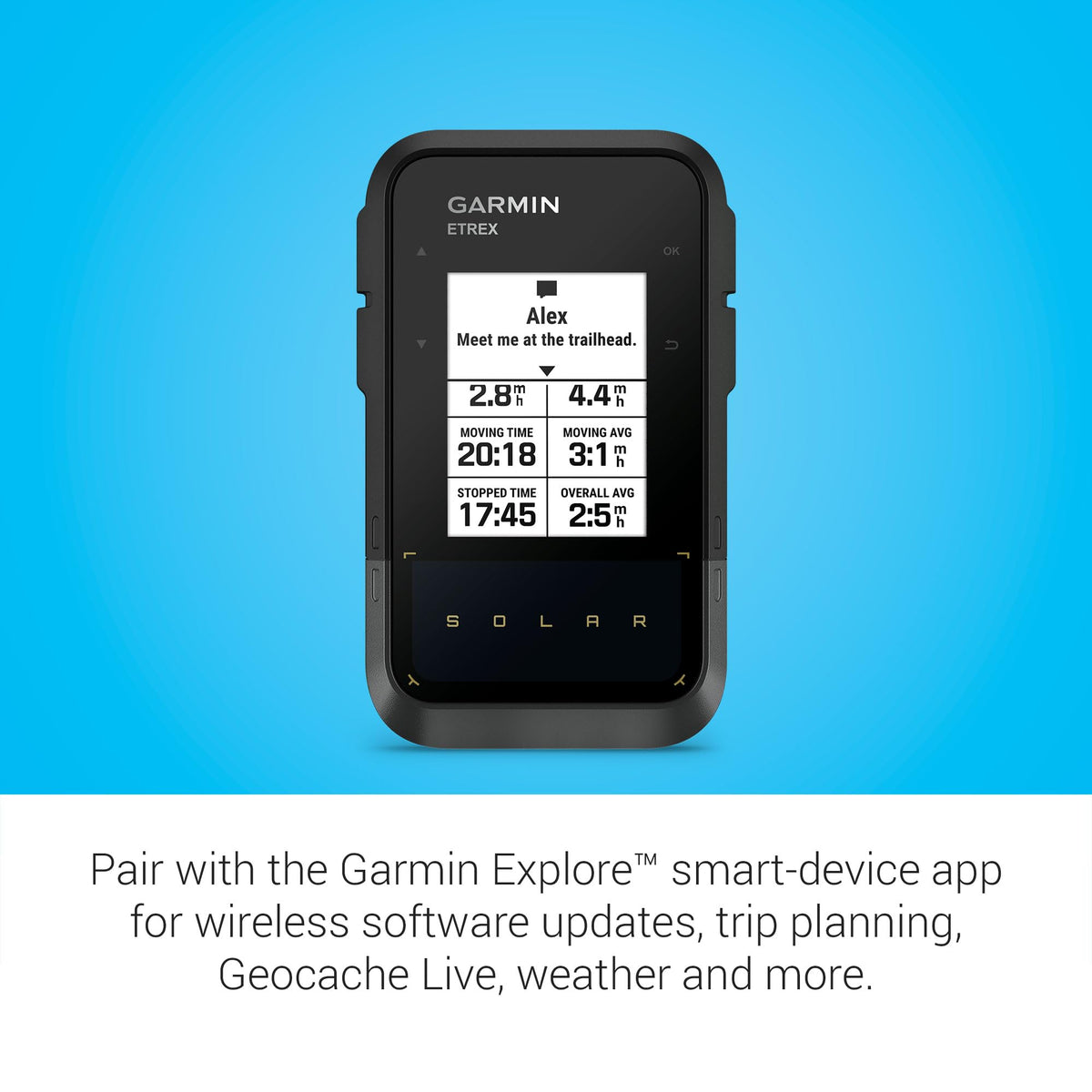 Garmin eTrex® Solar, Rugged & Easy-to-Use GPS Handheld