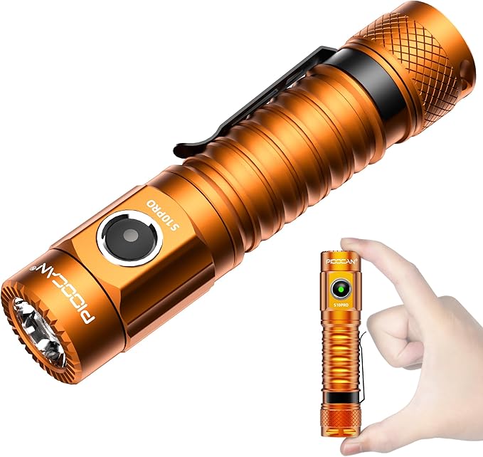 S10Pro LED Flashlight Rechargeable,Bright Flashlight 2500 Lumen,Tactical EDC Flashlight Magnetic