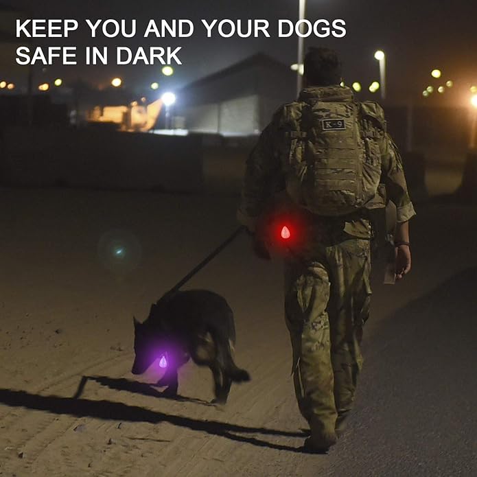 2-Pack Rechargeable Dog Light, Dog Collar Light,Waterproof ,3 Modes LED Dog Safety Lights,Multiple