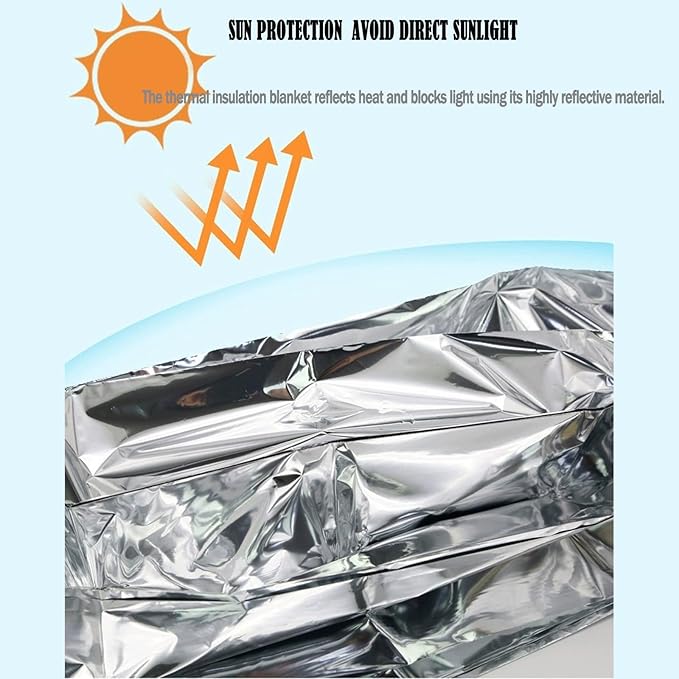 4-Pack Mylar Emergency Thermal Blankets - Waterproof Windproof Survival Gear for Camping, Hiking &