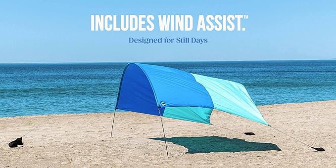 Shibumi Shade Mini®, World's Best Beach Shade with Quiet Canopy, The Original Wind-Powered® Beach