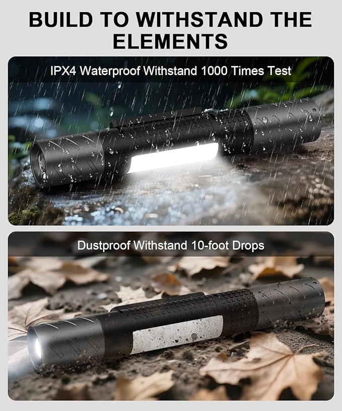 USB C Rechargeable Flashlight High Lumens-Super Bright Magnetic LED Flashlights with Screwdriver