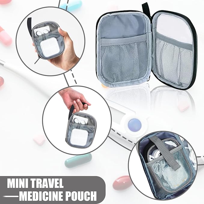 Medicine Storage Bag, Medical Bag Pill Bottle Organizer for Emergency, Medicine Box Empty with