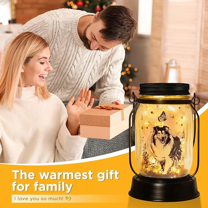 kyoryuger Sheltie Gifts for Women/Men Sheltie Solar Lanterns Dog Mom Birthday Dog Lovers Lantern