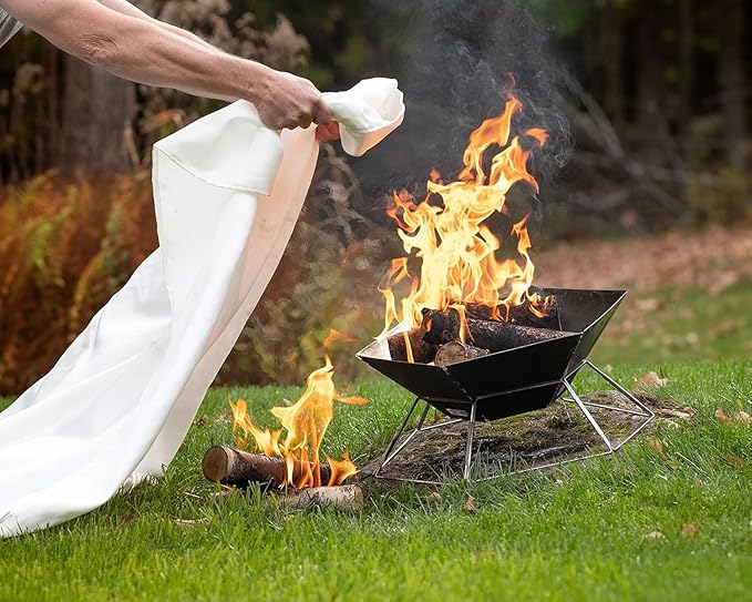 Emergency Fire Blanket for Fire Suppression, 39x39 inches Flame Retardant Fabric Fireproof Blanket