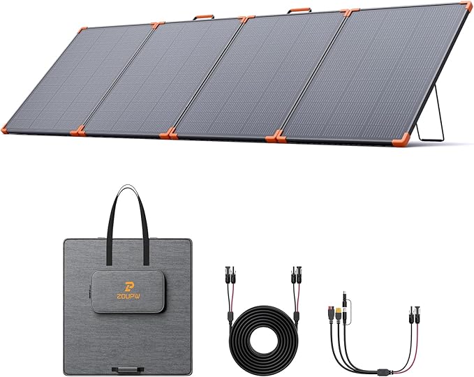 N-Type 16BB 350W Portable Solar Panel for Power Station,Hurricane Preparedness Items,43V Foldable