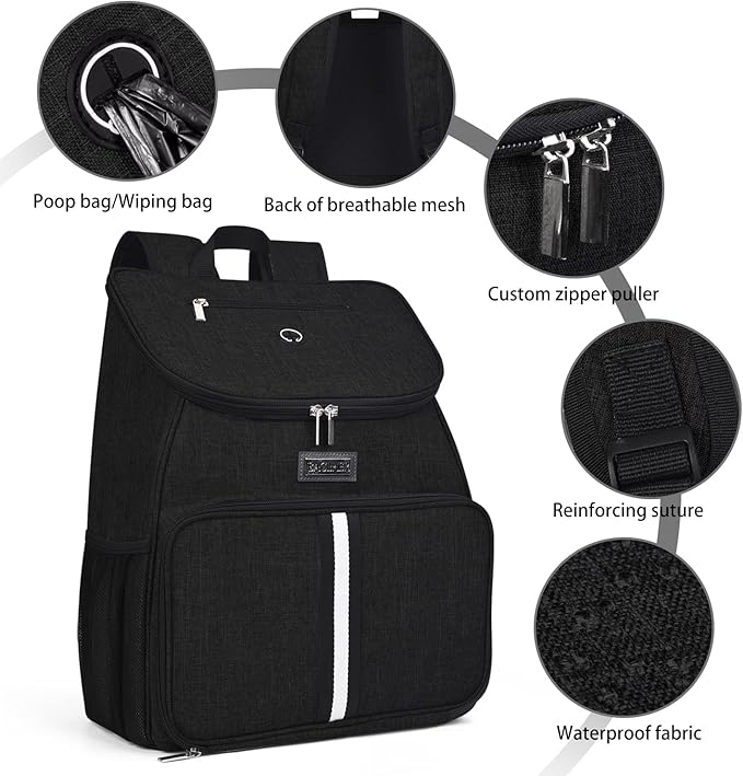 BAGLHER丨Dog Travel Bag, Airline Approved Pet Supplies Backpack, Dog Travel Backpack Accessories Set