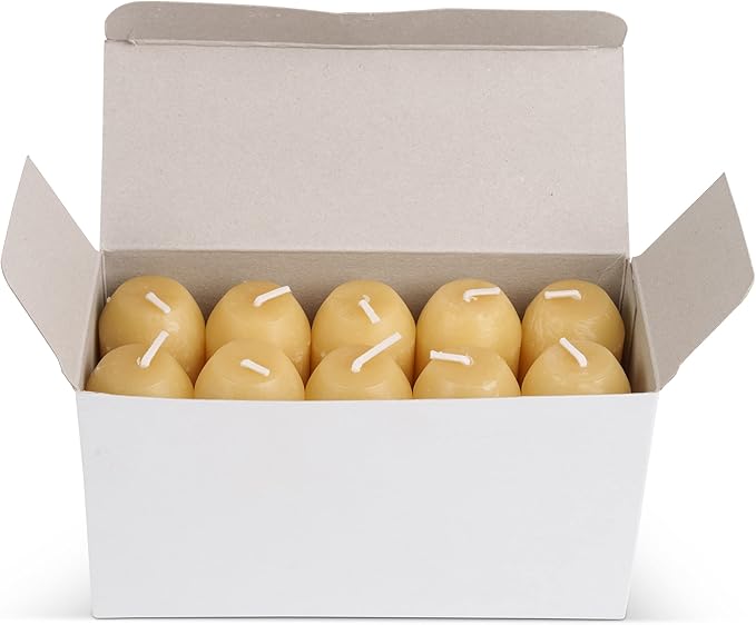 UCO 12-Hour Natural Beeswax, Long-Burning Candles for Outdoor, Camping, Emergency, Survival
