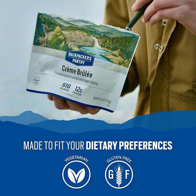 Backpacker's Pantry Creme Brulee - Freeze Dried Backpacking & Camping Food - Emergency Food - 12