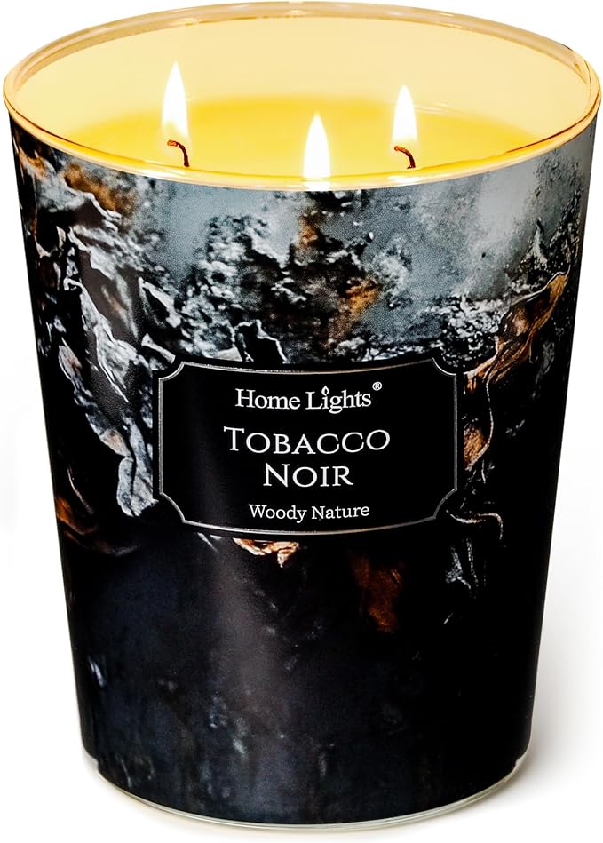 HomeLights Scented Candles for Women & Men, 34oz Candle Jars Aromatherapy 3-Wick Candle, Ideal for