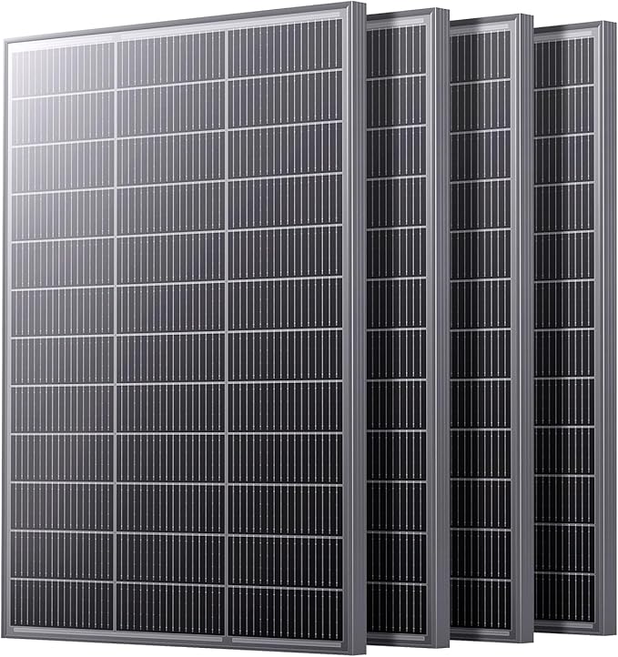 N-Type 16BB 400 Watt Solar Panel, 4Pcs Compact 12V 100W Solar Panel, 25% High Efficiency
