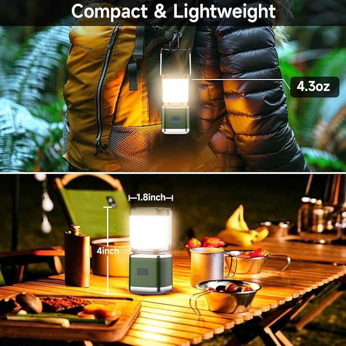Camping Lantern 2 Pack Lanterns for Power Outages, LED Camping Lights for Tent Hanging, Camp Light
