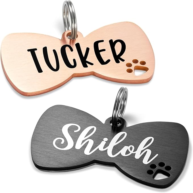 Ultra Joys Dog Tags Personalized for Pets - Hollow Paw Custom Pet ID Tag - Engraved Dog Tag for
