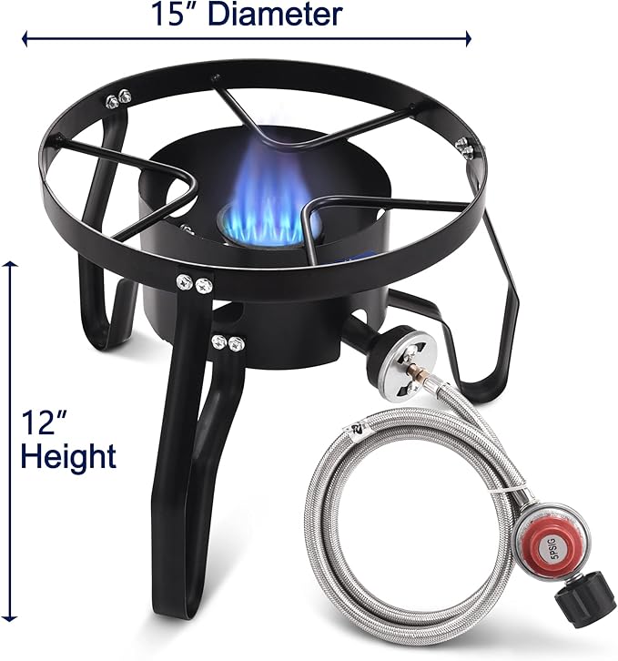 ARC 55,000BTU Propane Burner Camping Stove,Outdoor Gas Stove Burner Cooker for Cooking for Turkey