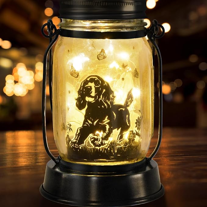 Cocker Spaniel Dog Gifts for Women/Men Cocker Spaniel Solar Lanterns Birthday Dog Lovers Lantern